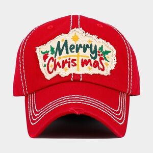 Red Merry Christmas Cap